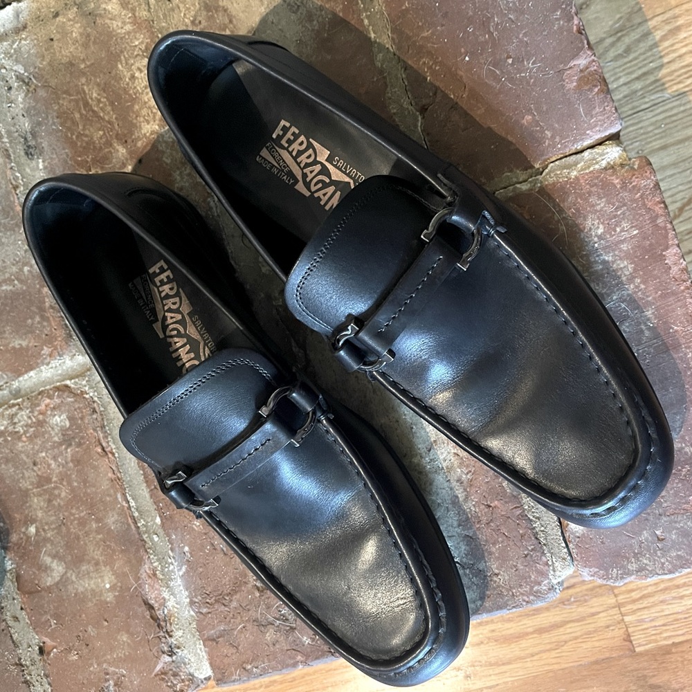 Salvatore Ferragamo Black Drivers (worn once)
